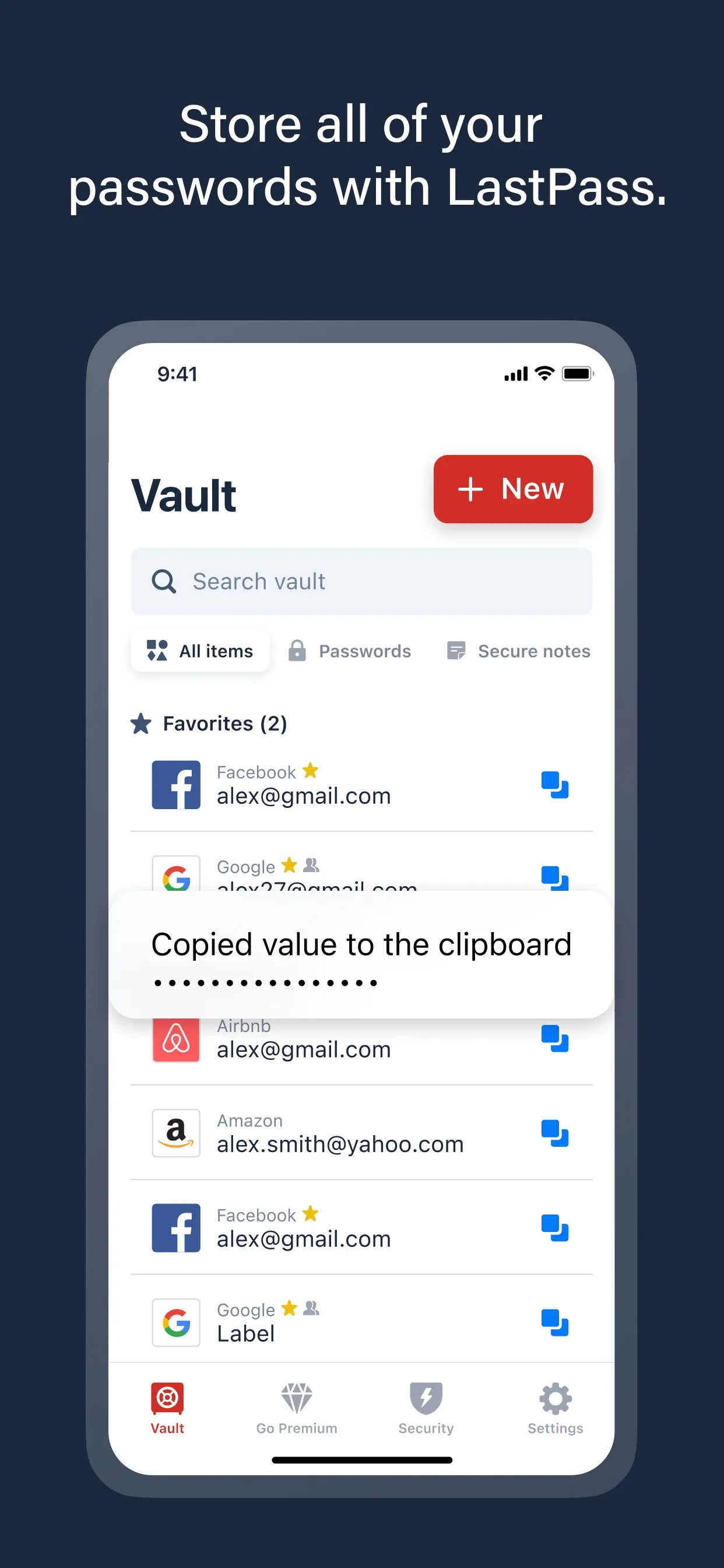 LastPass Password Manager iphone screenshot 1