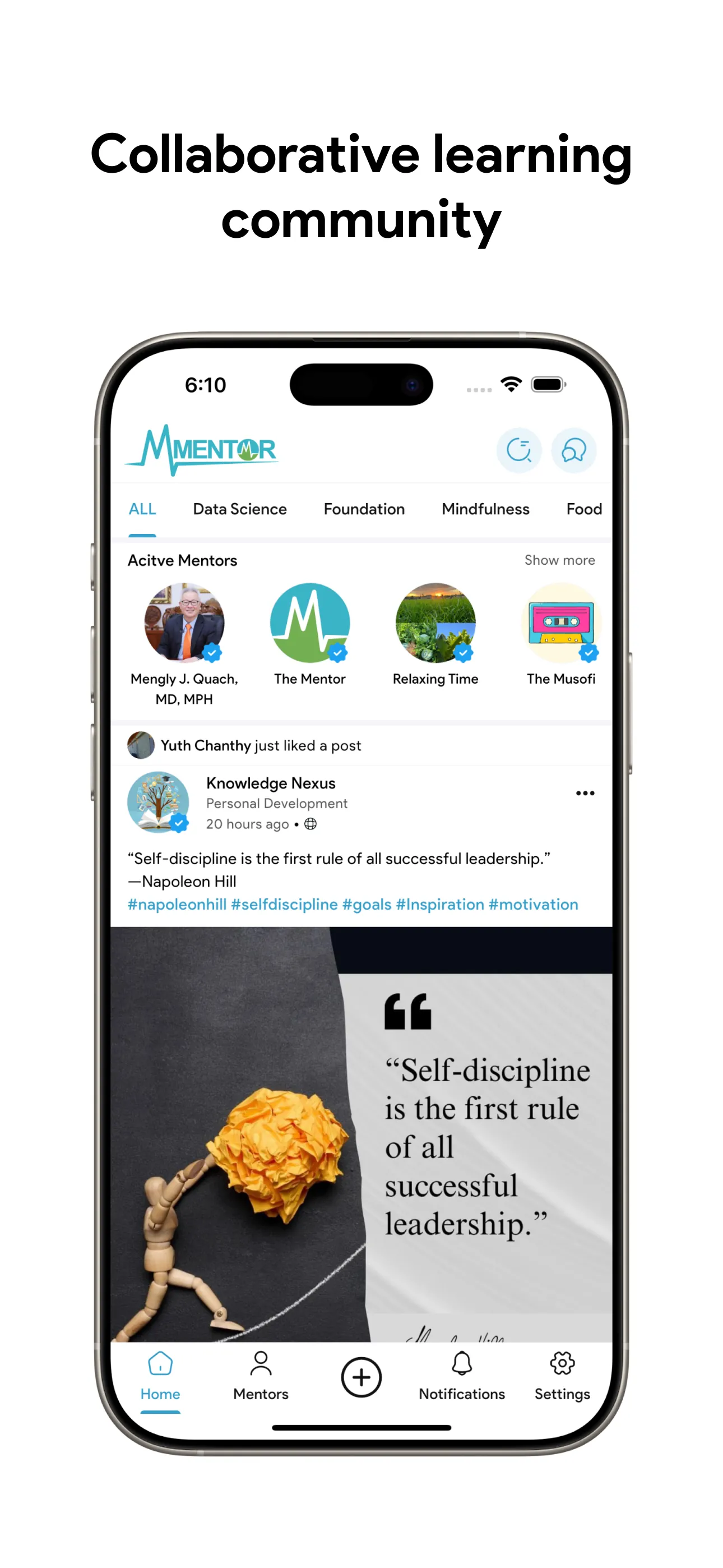 Mentor App iphone screenshot 1
