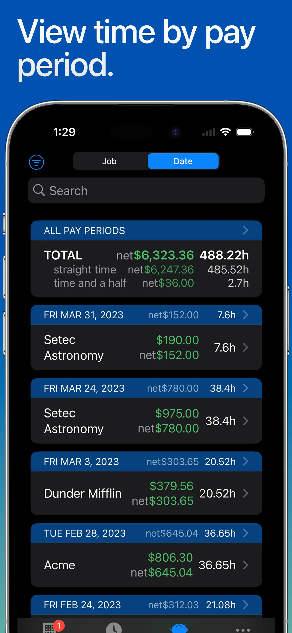 Hours Tracker: Time Tracking iphone screenshot 8