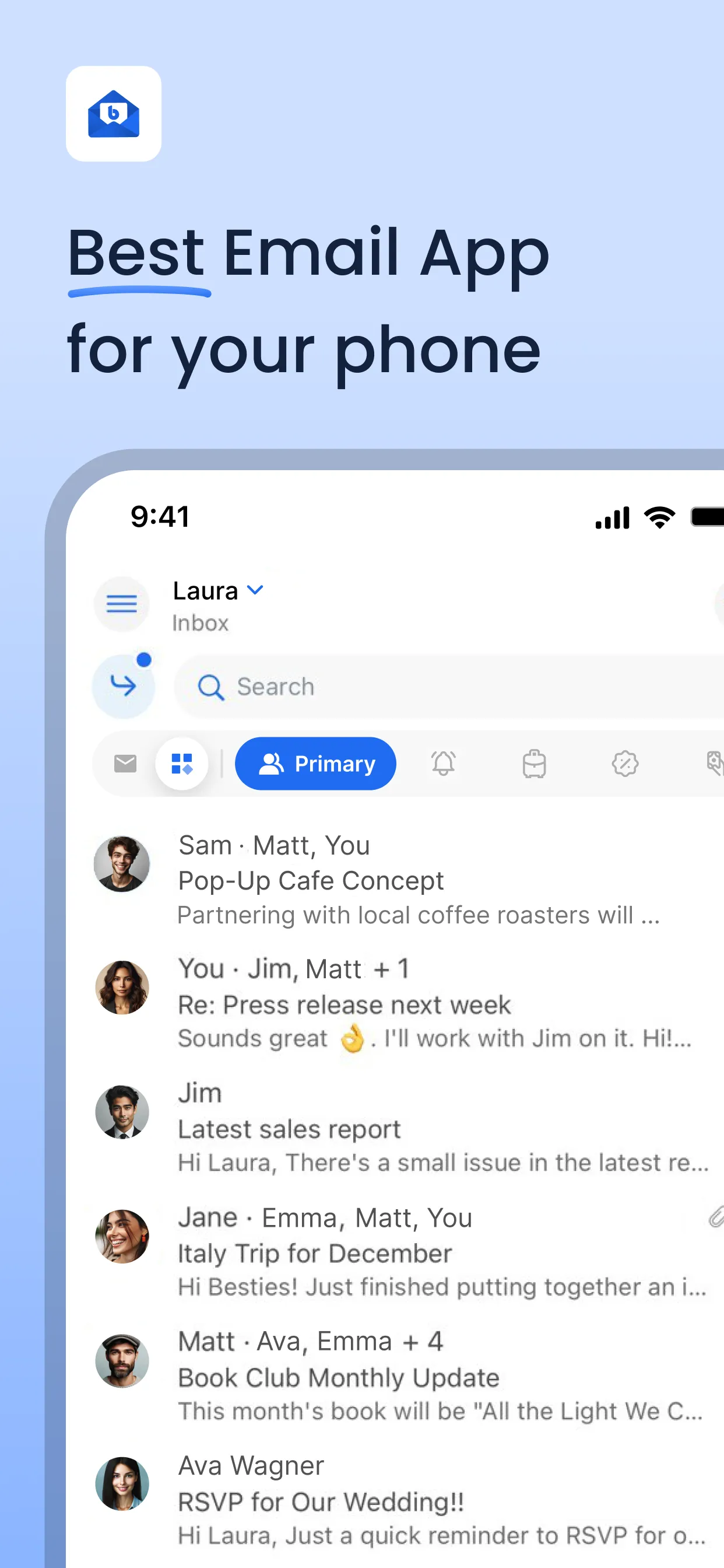 Blue Mail - Email | Calendar iphone screenshot 1