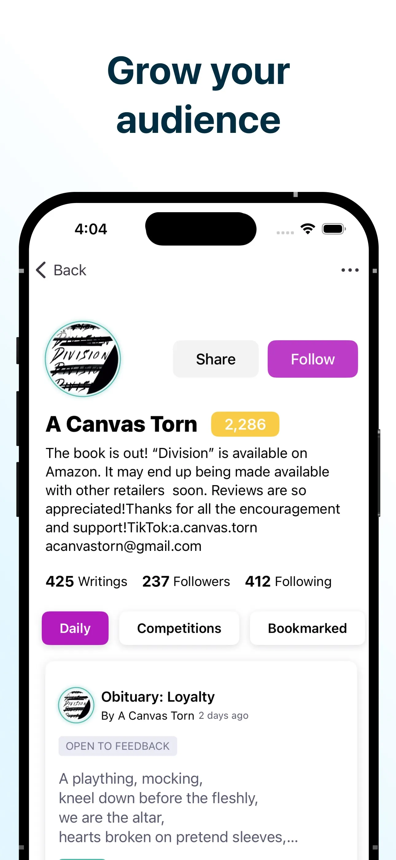 Daily Prompt: Creative Writing iphone screenshot 6