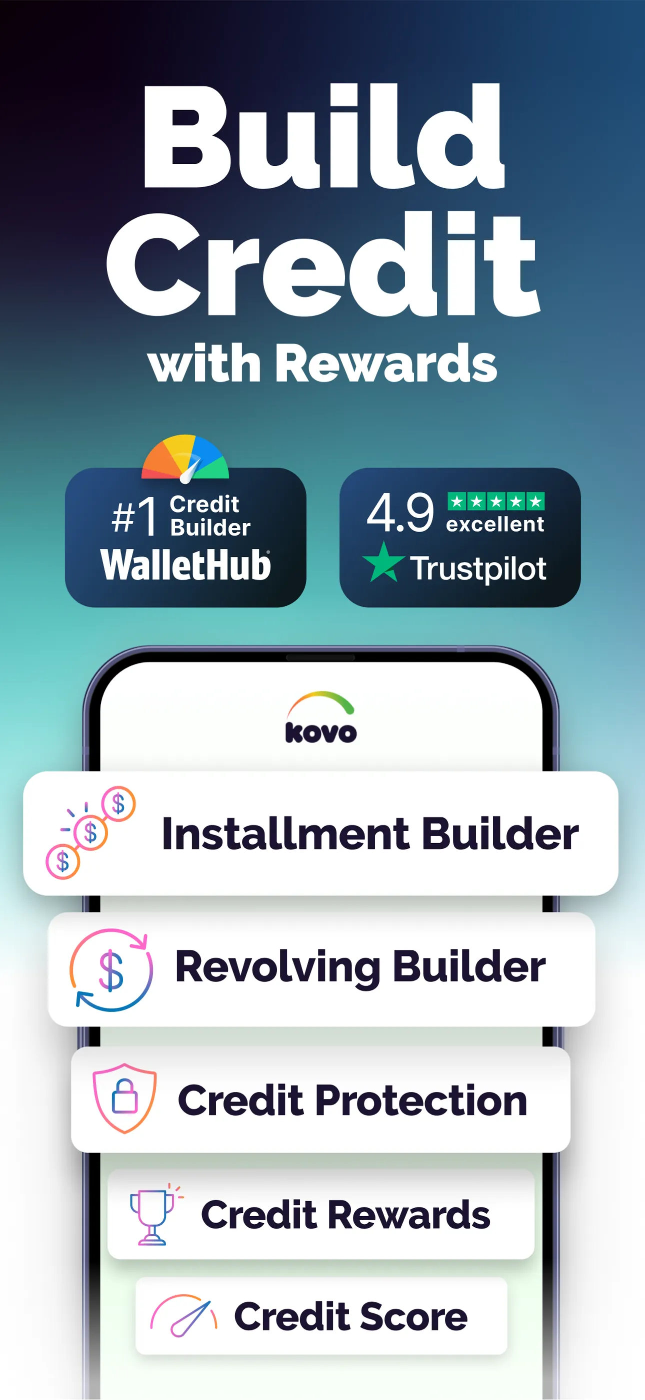 Kovo Credit Builder + Rewards iphone screenshot 1
