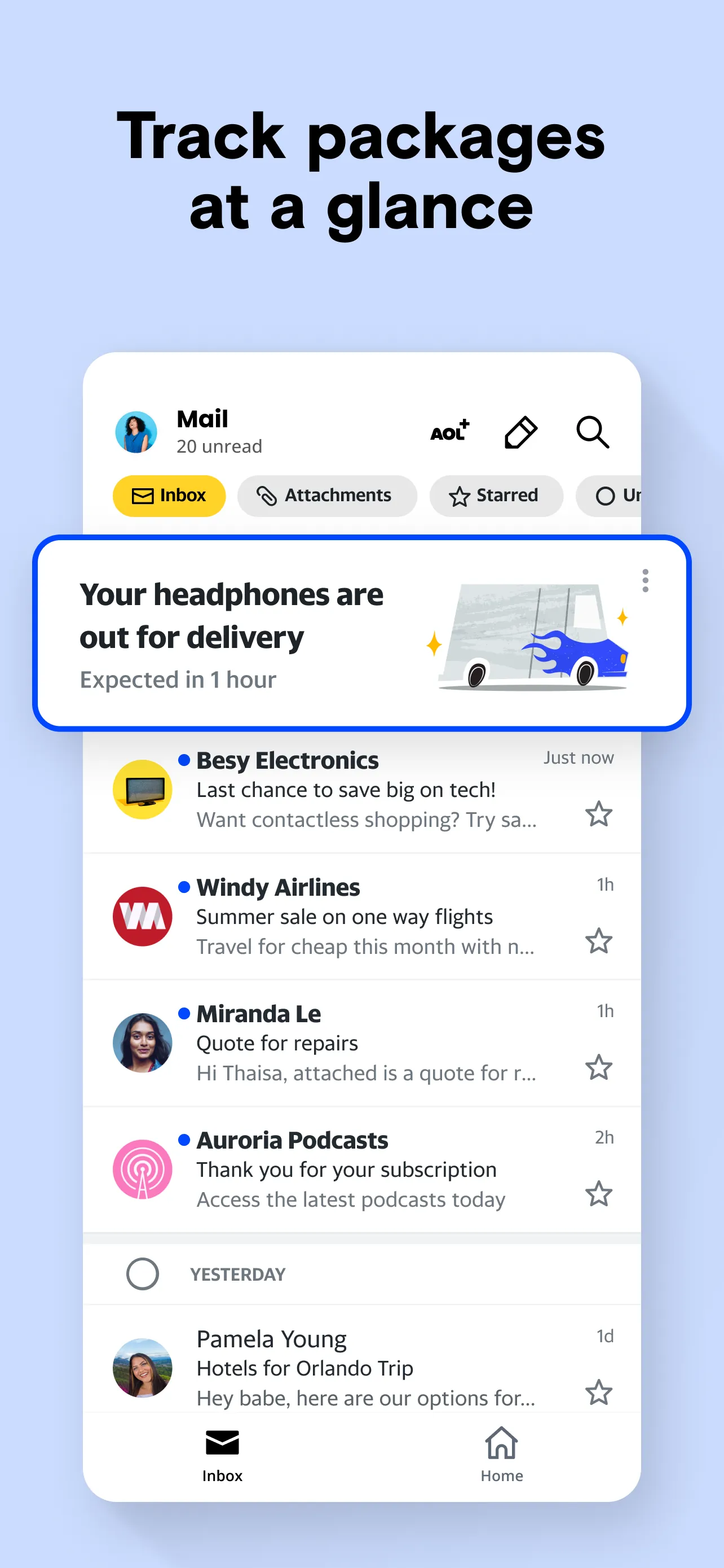 AOL Mail, News, Weather iphone screenshot 3