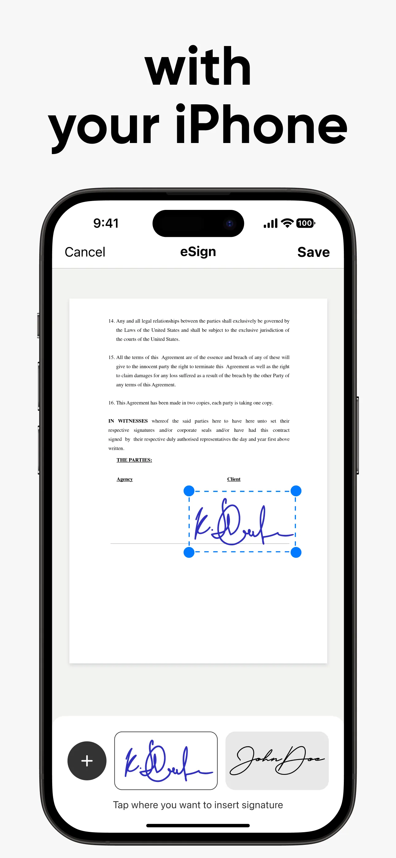 eSign App: Sign PDF Documents iphone screenshot 2