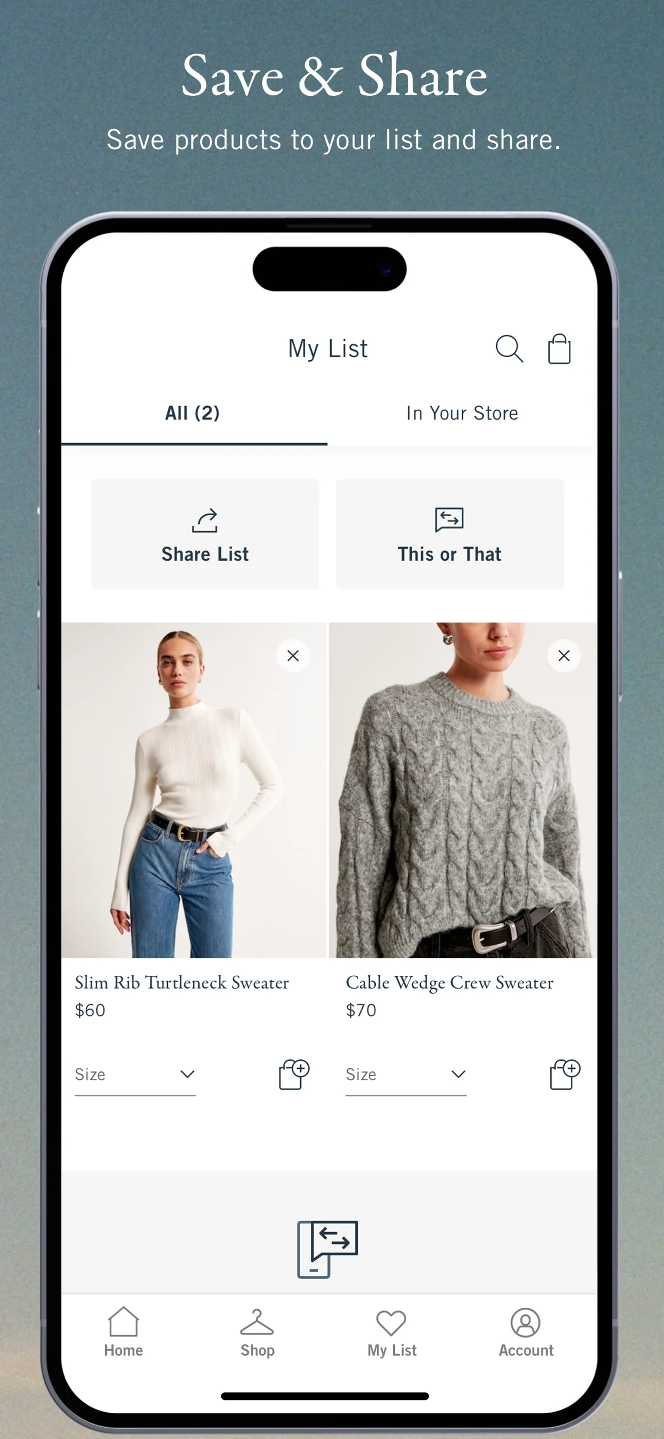 Abercrombie & Fitch iphone screenshot 5