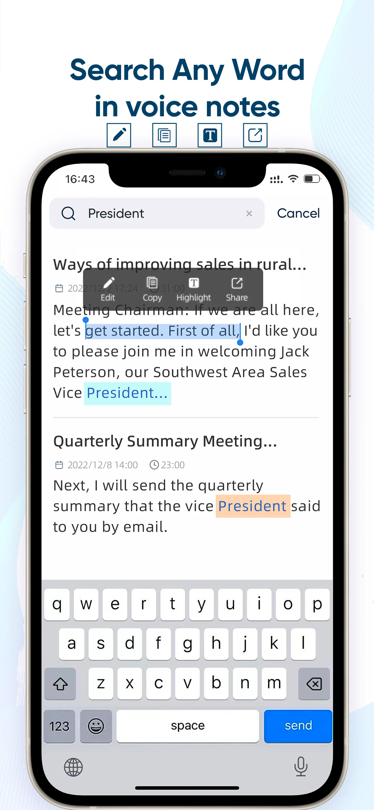 iRecord: Transcribe Voice Memo iphone screenshot 4