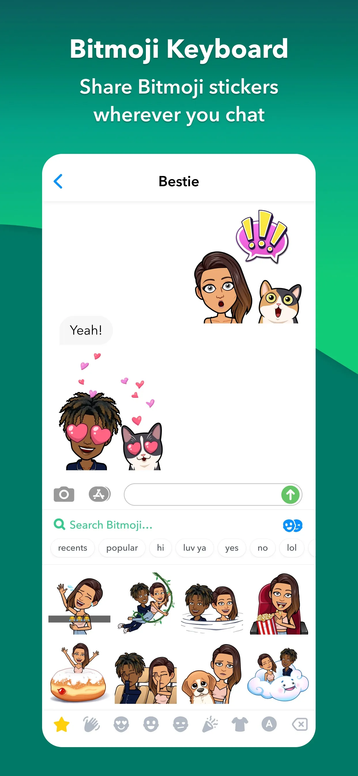 Bitmoji iphone screenshot 4