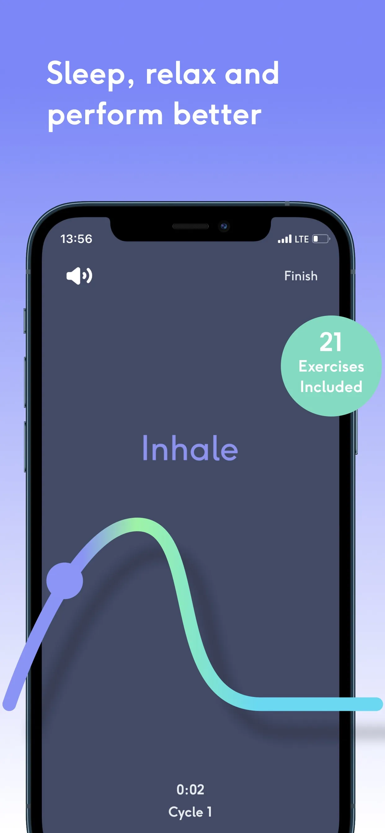 Guided Breathing iphone screenshot 1