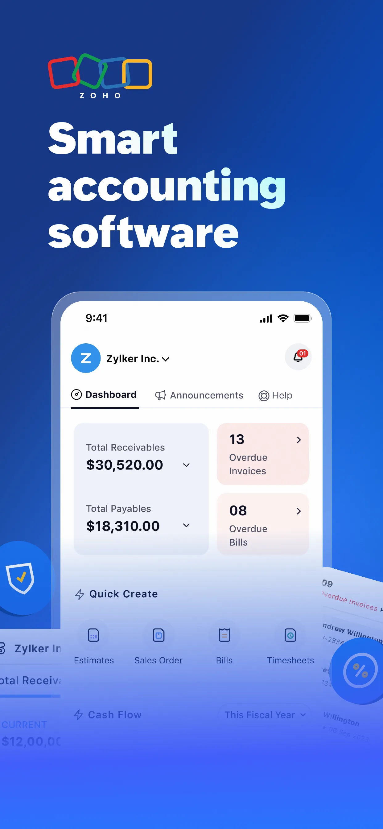 Accounting App - Zoho Books iphone screenshot 1