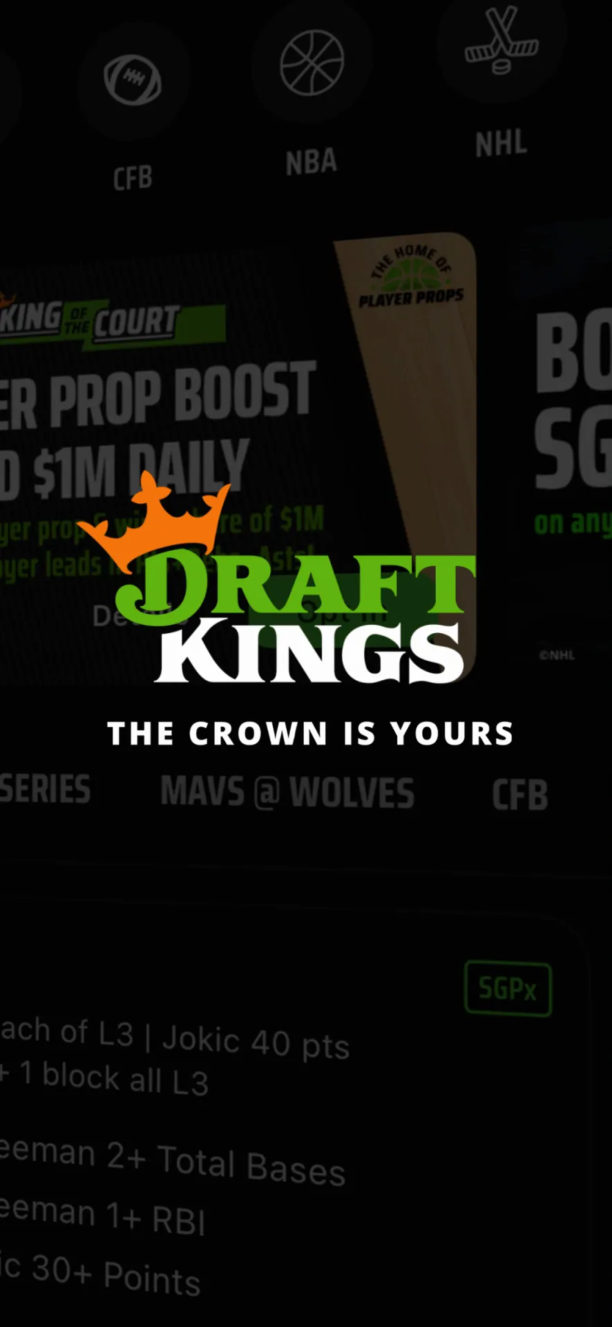 DraftKings Sportsbook & Casino iphone screenshot 1