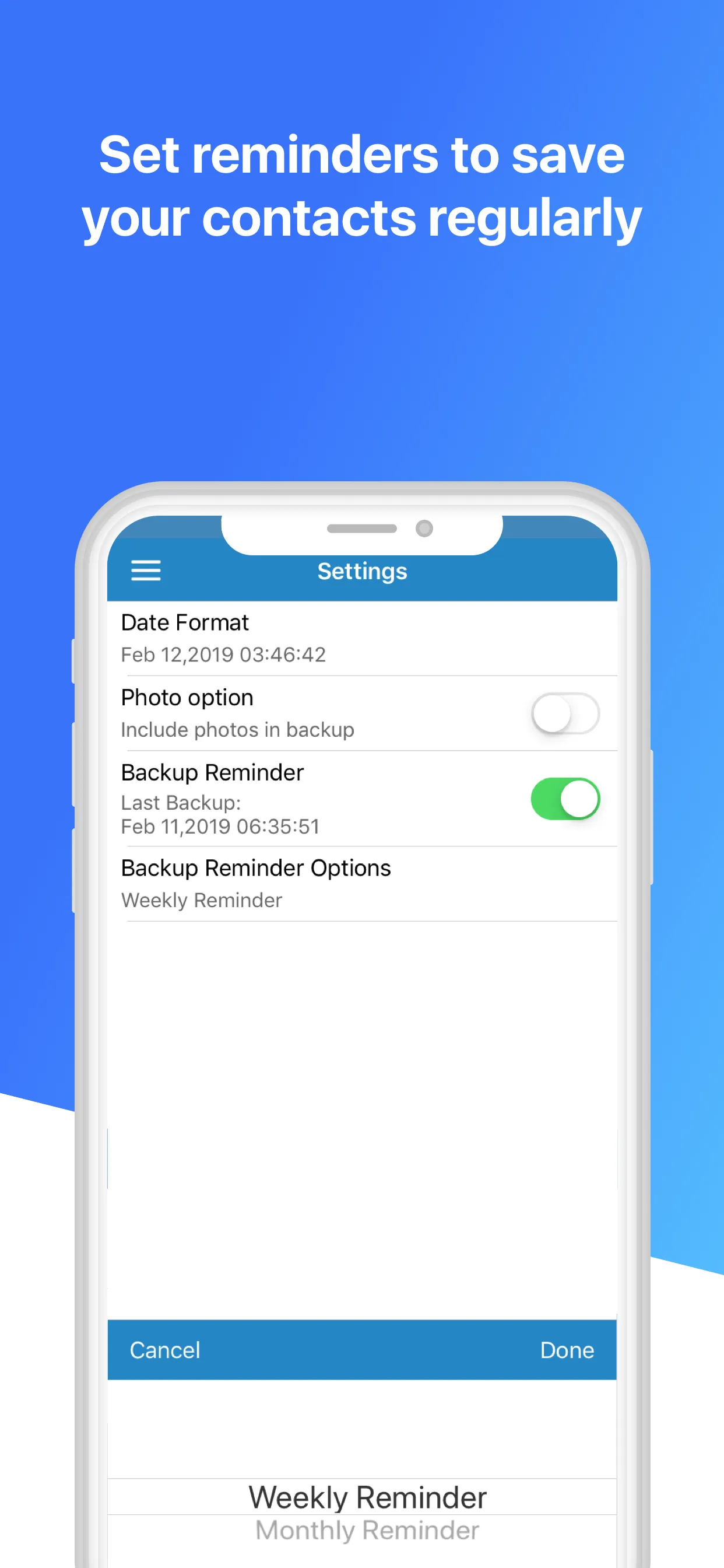 Contacts Backup Pro & Restore iphone screenshot 6