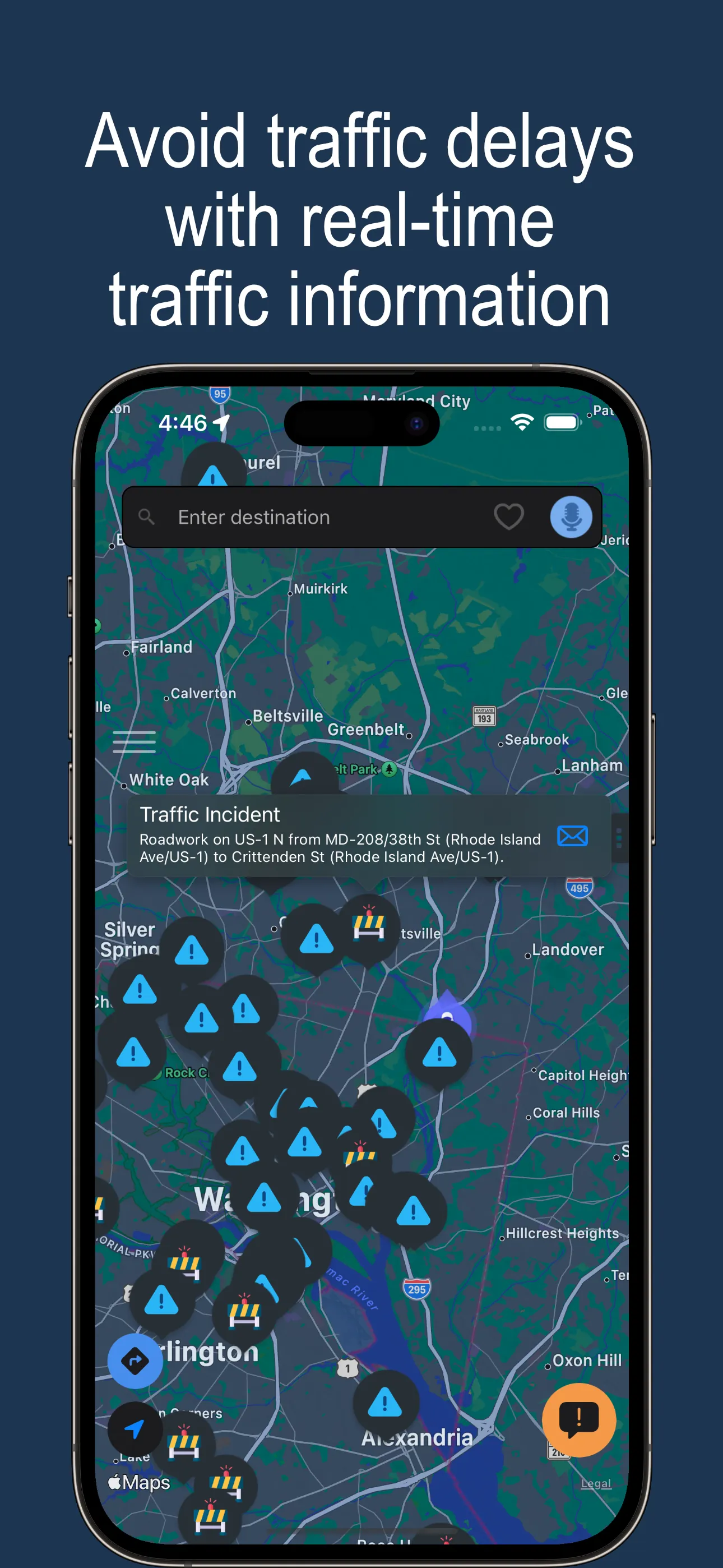 Traffie Navigation & Traffic iphone screenshot 3