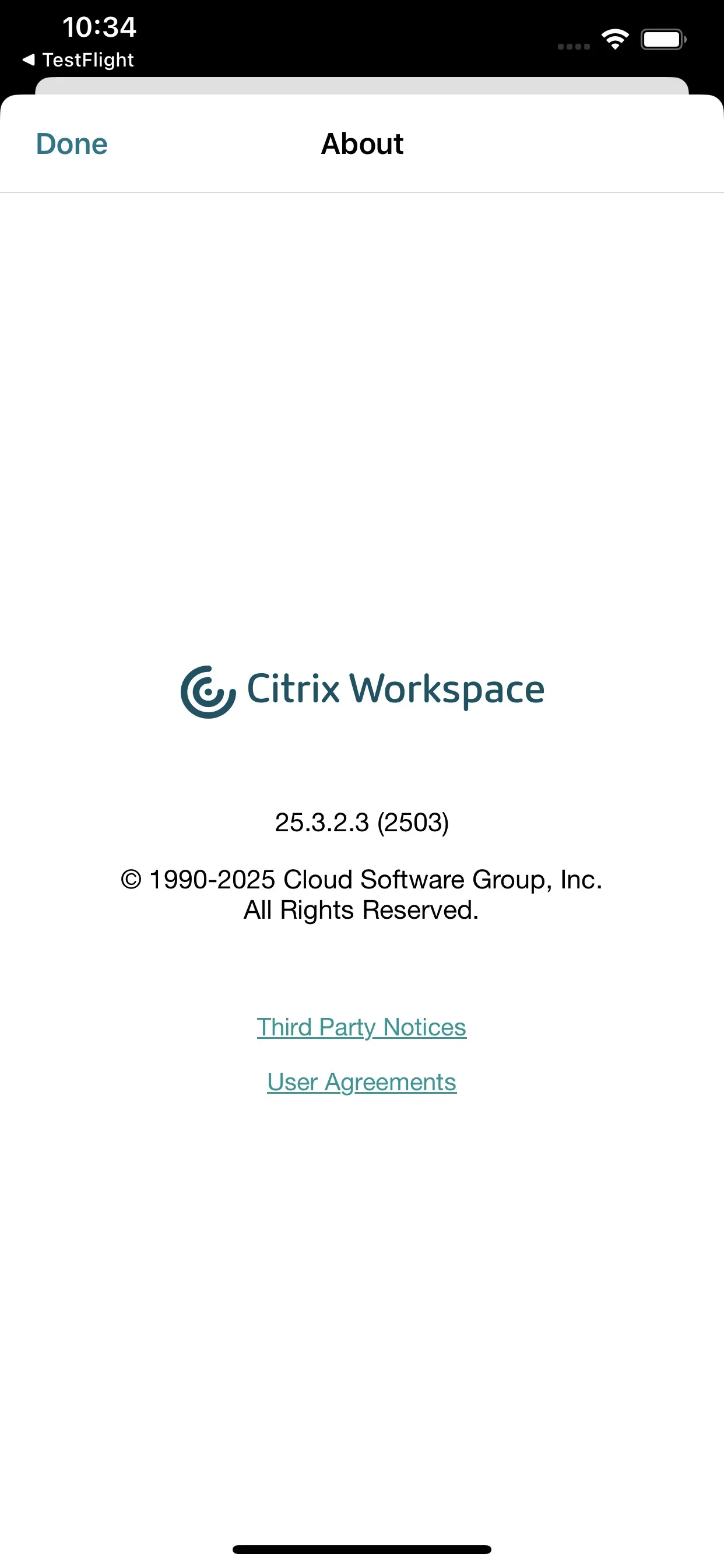Citrix Workspace iphone screenshot 1